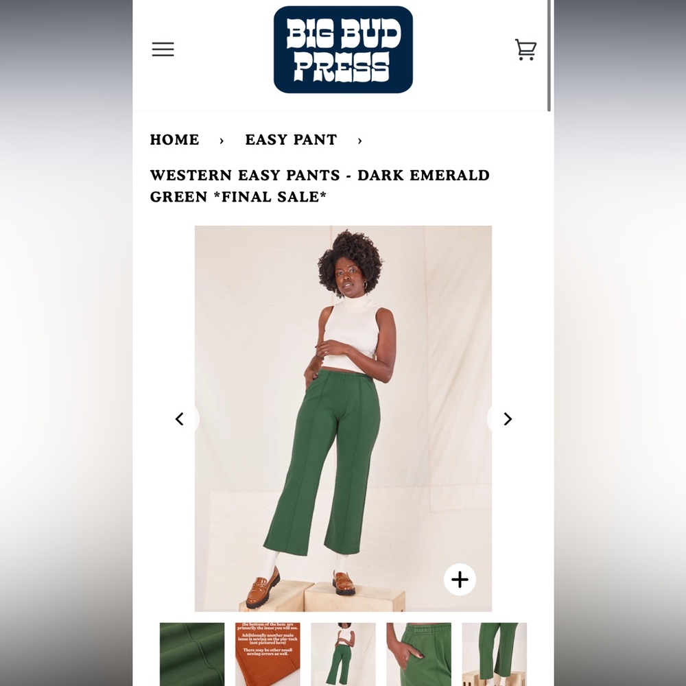 Big Bud Press Easy Western Pant